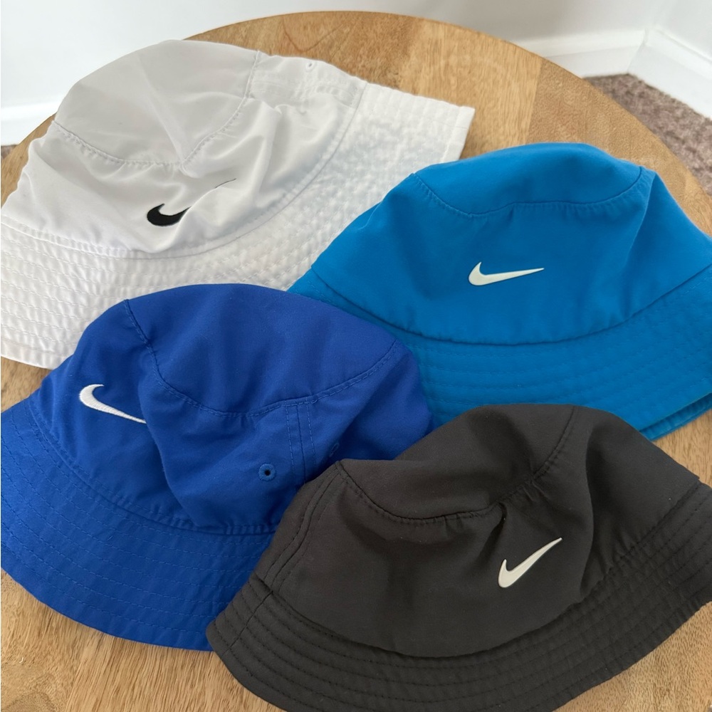 Nike Infant Bucket Hat Set - White, Blue, grey